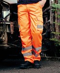 Yoko Hi-vis polycotton cargo trousers with knee pad pockets